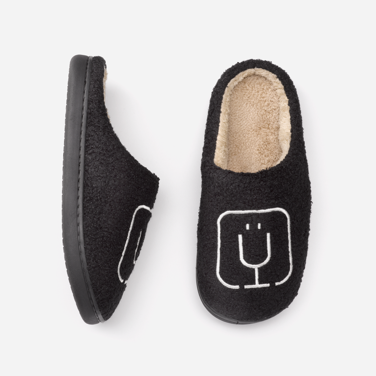 brumate-fuzzy-slippers-black-x2 apparel-slippers-above.png